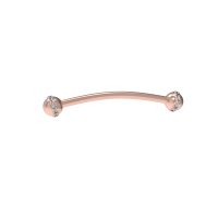 Gold Piercing Barbell with Cubic zirconia 567110fb-16-1.2-3.4