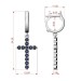 Mono earring gold Cross with moissanite 223110M. Photo-N]