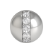 Gold Piercing Barbell with Cubic zirconia 570130fb-16-1.2-3.4. Photo-N]