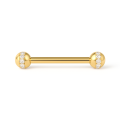 Gold Piercing Barbell with Cubic zirconia 564120fb-16-1.2-3.4