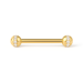 Gold Piercing Barbell with Cubic zirconia 564120fb-16-1.2-3.4