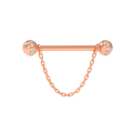 Gold Piercing Barbell with Diamonds 565110DB-16-1.2-3.4
