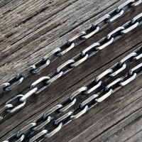 925 Silver Anchor Chain Necklace — Article 1046-3,8