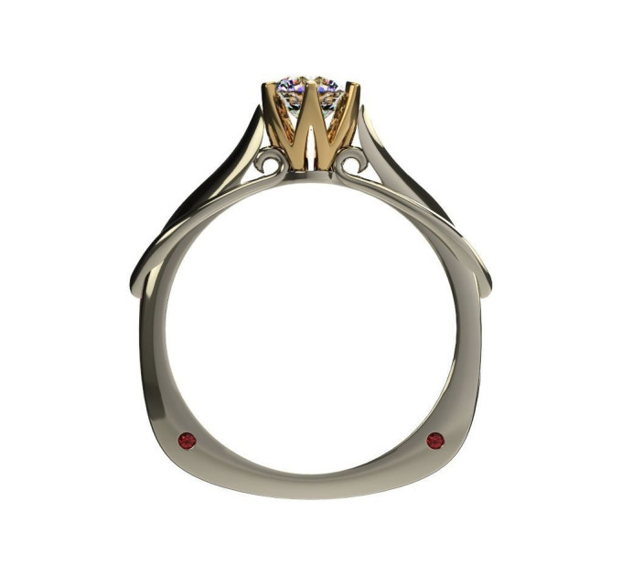 Кольцо для помолвки золотое 102130фб-750