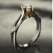 Кольцо для помолвки золотое 102130фб