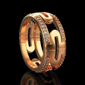 Wedding ring 8.0 mm gold 585 140110фб-585