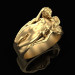Gold ring Love 101110-2