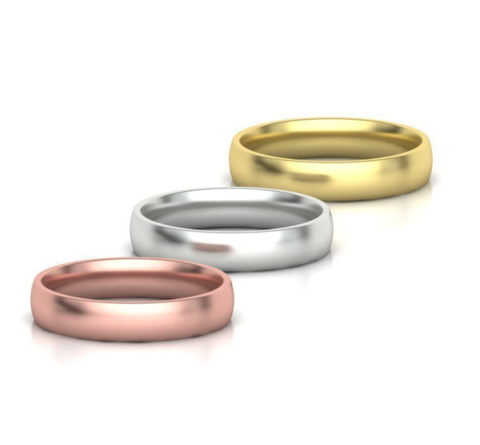 Обручальное кольцо золотое классика комфортная посадка 126110-4