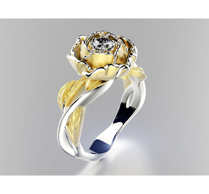 Кольцо золотое Пион 130130ДБ