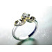 Gold ring with diamond Flower 131130DB