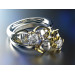 Кольцо золотое с бриллиантом Цветок 131130ДБ