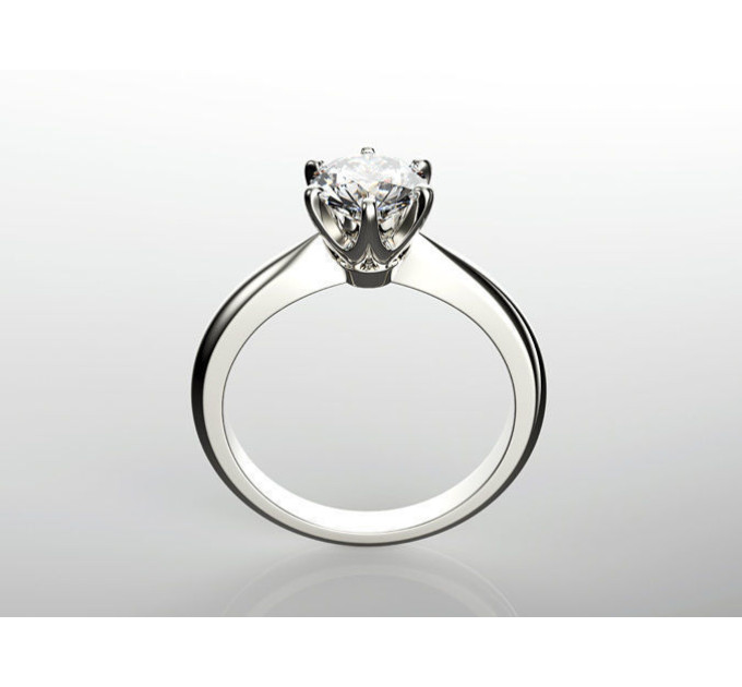 Gold engagement ring with cubic zirconia 132130fb-6.5