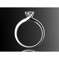 Кольцо для помолвки золотое с фианитом 133130фб-6,5