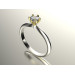 Кольцо для помолвки золотое с фианитом 135130фб-6,5