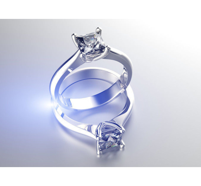 Кольцо для помолвки золотое с фианитом 136130фс