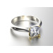 Gold engagement ring with cubic zirconia 136130fs