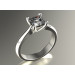 Gold engagement ring with cubic zirconia 136130fb