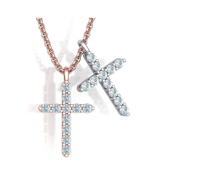 Golden cross with rubies 804130Р