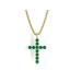 Golden cross with emeralds 804130СМАР