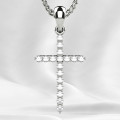 Golden cross with мoissanite 803130М