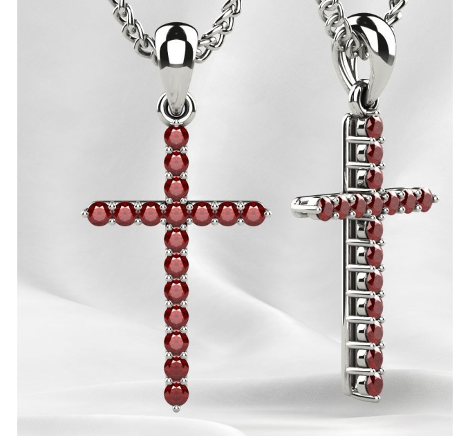 Golden cross with rubies 803130Р