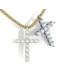 Крестик золотой з діамантами 805110ДБ