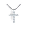 Golden cross with мoissanite 805130М