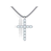 Gold cross with diamonds 805130ДБ