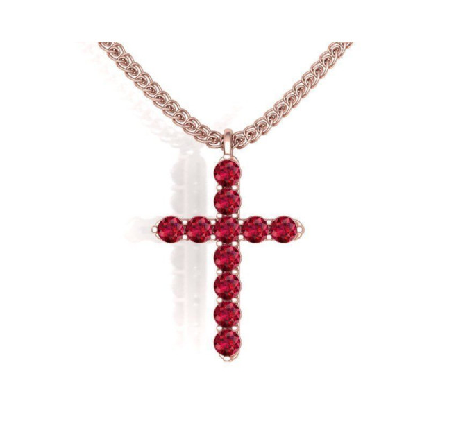 Golden cross with rubies 805110Р