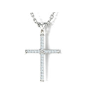 Golden cross with мoissanite 806130М