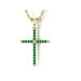 Golden cross with emeralds 806110СМАР