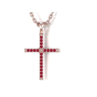 Golden cross with rubies 806110Р-2