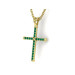 Golden cross with emeralds 806120СМАР