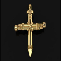 Крестик золотой Гвоздь 807110-1
