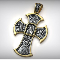 Крестик серебряный Иисуса Христа Спасителя 812241