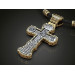 Хрестик зі срібла та золота Свята молитва 814232