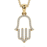 Gold pendant Hamsa Hand of Fatima 315120R-2