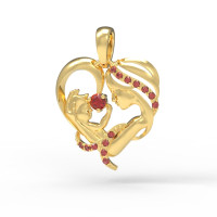 Mother and child gold pendant 317120R