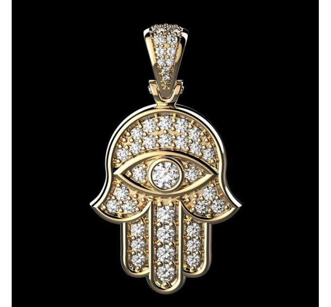 Gold pendant Hamsa Hand of Fatima 327130М