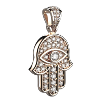 Gold pendant Hamsa Hand of Fatima 327120М