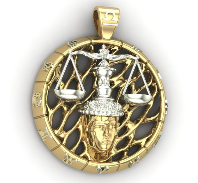 Pendant Zodiac Sign 321232-Libra - Women's pendants from Jewelry Arts In the UMGold store