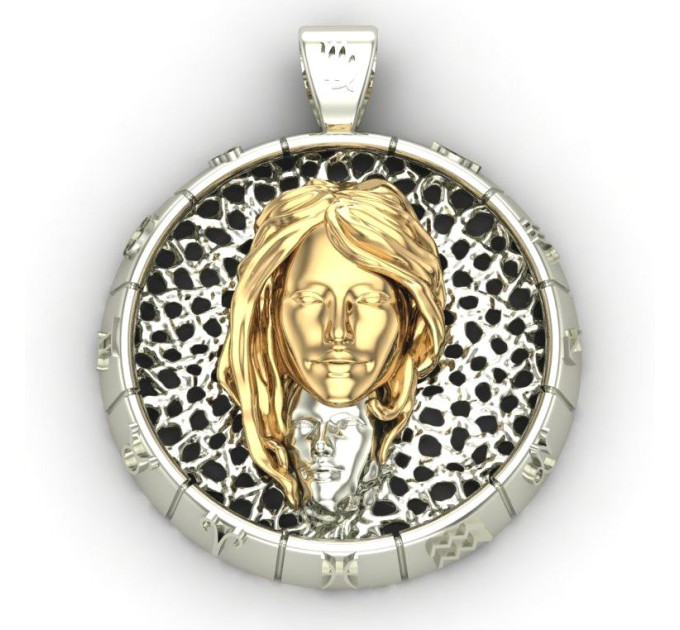 Pendant Zodiac Sign 321213-Virgo - Women's pendants from Jewelry Arts In the UMGold store