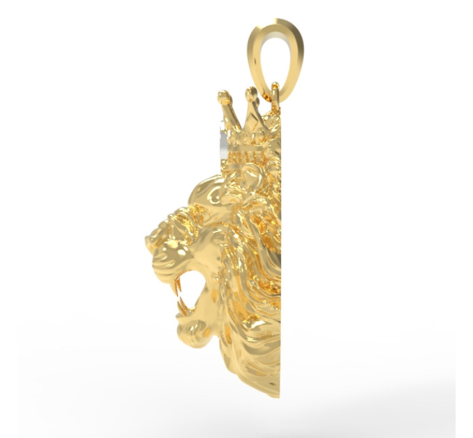 Кулон золотий Лев з Тризубом 324120тр
