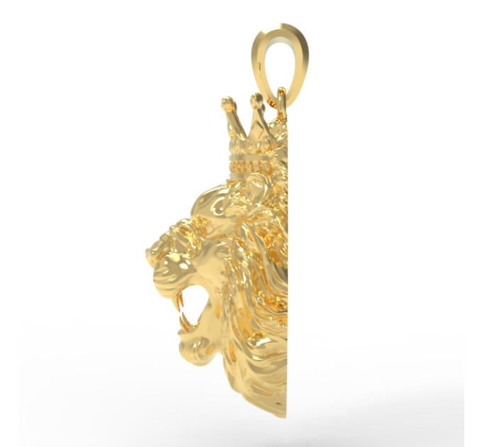 Gold Lion pendant with the Star of David 324120zd