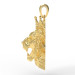 Gold Lion pendant with the Star of David 324120zd