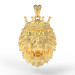 Gold pendant Lion at the crown 324120