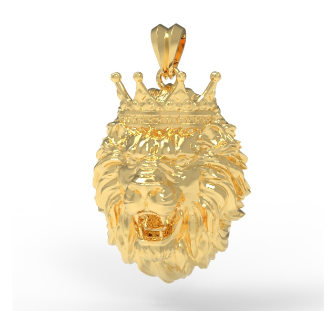 Gold pendant Lion at the crown 324120