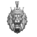 Кулон серебряный Лев в короне 324232