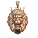 Кулон золотой Лев в короне 324110