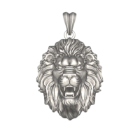 Silver pendant Lion 325232